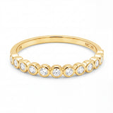 Golden Dew Lab Diamond Half Eternity Band in 10k Gold