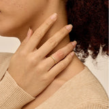 Golden Dew Lab Diamond Half Eternity Band in 10k Gold