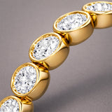 Golden Dew Lab Diamond Half Eternity Band in 10k Gold