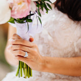 3 Carat Simulated Diamond Ring and Wedding Band Set in 14k Gold