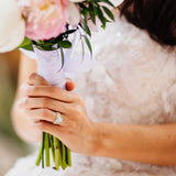 3 Carat Simulated Diamond Ring and Wedding Band Set in 14k Gold