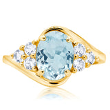 Classic Oval Halo Ring in 10K Gold