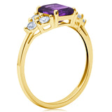 Classic Emerald Cut Ring in 10K Gold