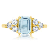 Classic Emerald Cut Ring in 10K Gold