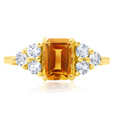 Classic Emerald Cut Ring in 10K Gold
