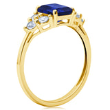 Classic Emerald Cut Ring in 10K Gold
