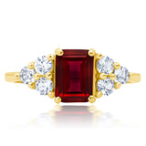Classic Emerald Cut Ring in 10K Gold