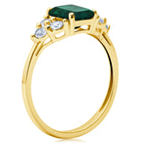 Classic Emerald Cut Ring in 10K Gold