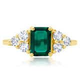 Classic Emerald Cut Ring in 10K Gold
