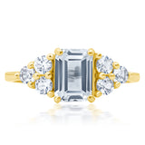 Classic Emerald Cut Ring in 10K Gold