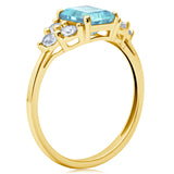 Classic Emerald Cut Ring in 10K Gold