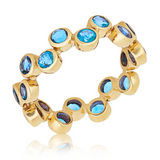 Gemstone Bubble Band in 14k Gold