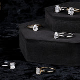 3 Carat Oval Solitaire Cubic Zirconia Engagement Ring in 14k Gold
