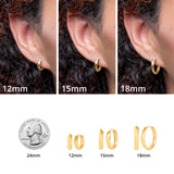 Bold 3mm Click-Top Hoops in 10k Gold