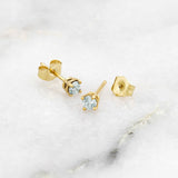 Everyday Solitaire Lab Diamond Studs in 14k Gold, IGI Certified