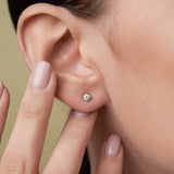 Everyday Solitaire Lab Diamond Studs in 14k Gold, IGI Certified