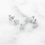 Everyday Solitaire Lab Diamond Studs in 14k Gold, IGI Certified