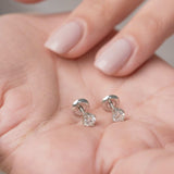 Everyday Solitaire Lab Diamond Studs in 14k Gold, IGI Certified