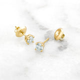 Everyday Solitaire Lab Diamond Studs in 14k Gold, IGI Certified