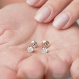Everyday Solitaire Lab Diamond Studs in 14k Gold, IGI Certified