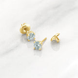 Everyday Solitaire Lab Diamond Studs in 14k Gold, IGI Certified