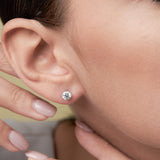 Everyday Solitaire Lab Diamond Studs in 14k Gold, IGI Certified
