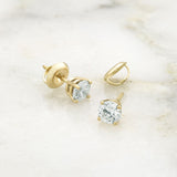 Everyday Solitaire Lab Diamond Studs in 14k Gold, IGI Certified