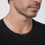 Isola 2.2mm Two-Tone Figaro Chain in 14k Gold