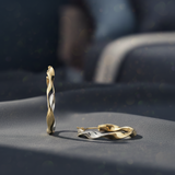 Spira Two-Tone Gold Hoops in 10k Gold